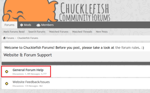 General Forum Helpの場所