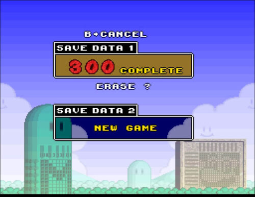 セーブデータ削除確認の表示